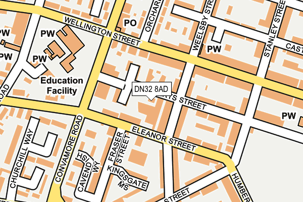 DN32 8AD map - OS OpenMap – Local (Ordnance Survey) DN32 8AD map - OS OpenMap – Local (Ordnance Survey)