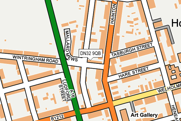 DN32 9QB map - OS OpenMap – Local (Ordnance Survey)
