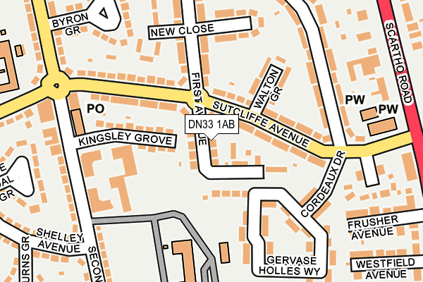 DN33 1AB map - OS OpenMap – Local (Ordnance Survey) DN33 1AB map - OS OpenMap – Local (Ordnance Survey)