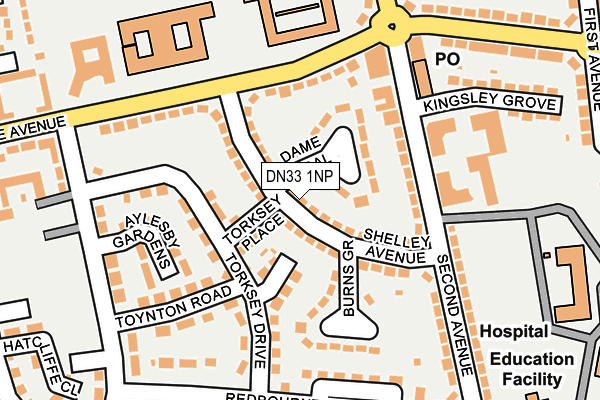 DN33 1NP map - OS OpenMap – Local (Ordnance Survey) DN33 1NP map - OS OpenMap – Local (Ordnance Survey)