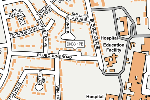 DN33 1PB map - OS OpenMap – Local (Ordnance Survey) DN33 1PB map - OS OpenMap – Local (Ordnance Survey)