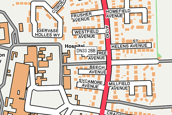 DN33 2BB map - OS OpenMap – Local (Ordnance Survey) DN33 2BB map - OS OpenMap – Local (Ordnance Survey)