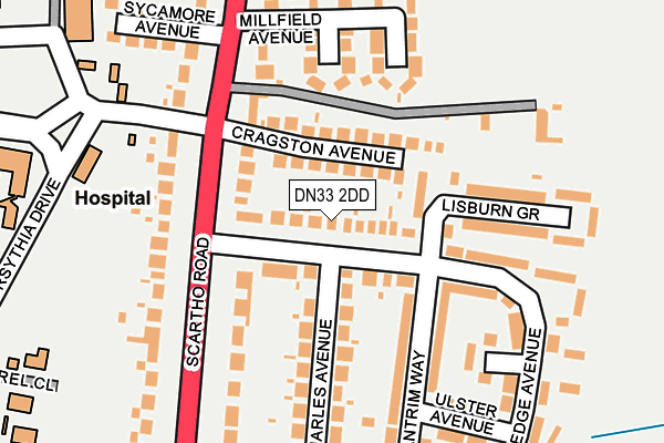 DN33 2DD map - OS OpenMap – Local (Ordnance Survey) DN33 2DD map - OS OpenMap – Local (Ordnance Survey)