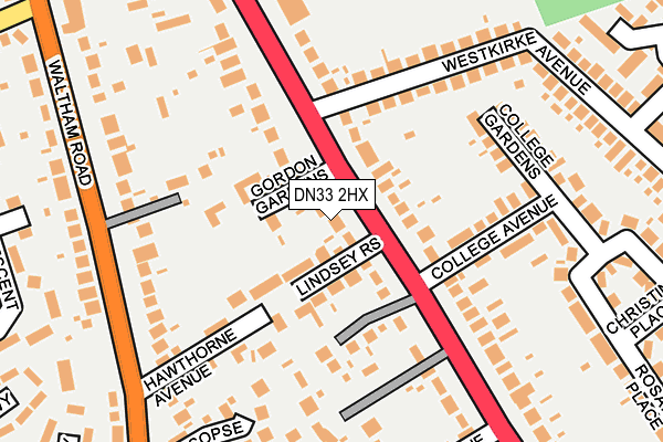 DN33 2HX map - OS OpenMap – Local (Ordnance Survey) DN33 2HX map - OS OpenMap – Local (Ordnance Survey)