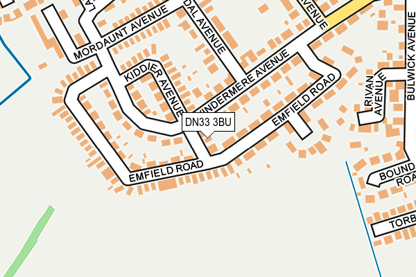 DN33 3BU map - OS OpenMap – Local (Ordnance Survey) DN33 3BU map - OS OpenMap – Local (Ordnance Survey)