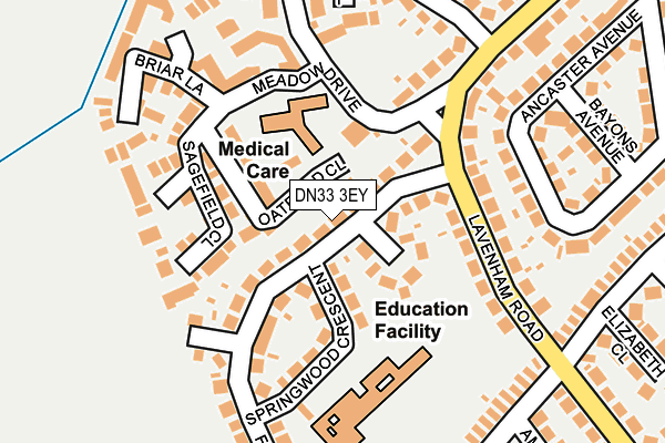 DN33 3EY map - OS OpenMap – Local (Ordnance Survey) DN33 3EY map - OS OpenMap – Local (Ordnance Survey)