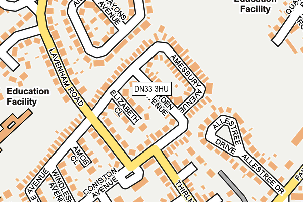 DN33 3HU map - OS OpenMap – Local (Ordnance Survey) DN33 3HU map - OS OpenMap – Local (Ordnance Survey)