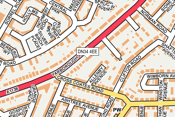 DN34 4EE map - OS OpenMap – Local (Ordnance Survey) DN34 4EE map - OS OpenMap – Local (Ordnance Survey)
