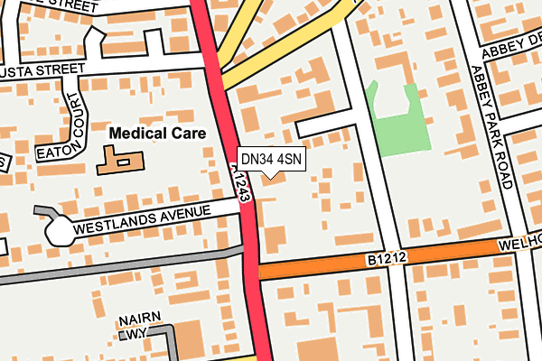 DN34 4SN map - OS OpenMap – Local (Ordnance Survey) DN34 4SN map - OS OpenMap – Local (Ordnance Survey)
