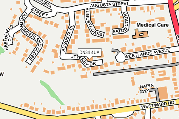 DN34 4UA map - OS OpenMap – Local (Ordnance Survey) DN34 4UA map - OS OpenMap – Local (Ordnance Survey)