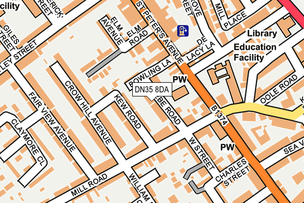 DN35 8DA map - OS OpenMap – Local (Ordnance Survey) DN35 8DA map - OS OpenMap – Local (Ordnance Survey)