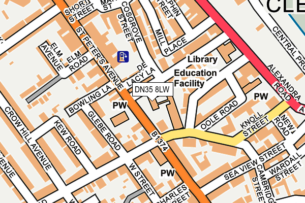 DN35 8LW map - OS OpenMap – Local (Ordnance Survey) DN35 8LW map - OS OpenMap – Local (Ordnance Survey)