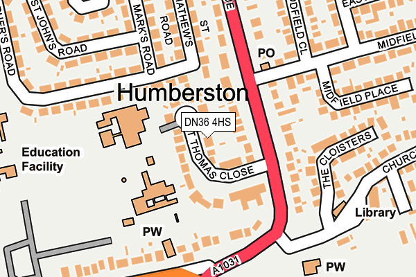 DN36 4HS map - OS OpenMap – Local (Ordnance Survey) DN36 4HS map - OS OpenMap – Local (Ordnance Survey)