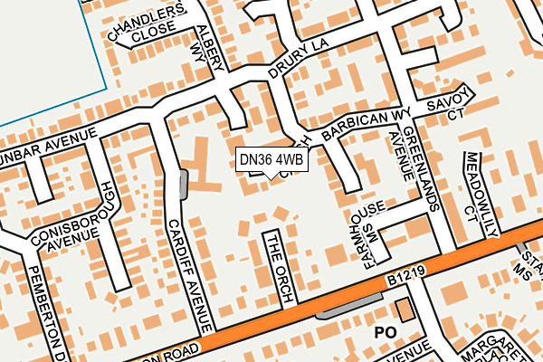 DN36 4WB map - OS OpenMap – Local (Ordnance Survey) DN36 4WB map - OS OpenMap – Local (Ordnance Survey)