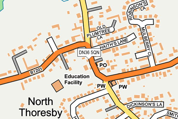 DN36 5QN map - OS OpenMap – Local (Ordnance Survey) DN36 5QN map - OS OpenMap – Local (Ordnance Survey)