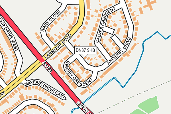 DN37 9HB map - OS OpenMap – Local (Ordnance Survey) DN37 9HB map - OS OpenMap – Local (Ordnance Survey)