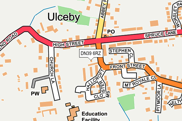 DN39 6RZ map - OS OpenMap – Local (Ordnance Survey) DN39 6RZ map - OS OpenMap – Local (Ordnance Survey)
