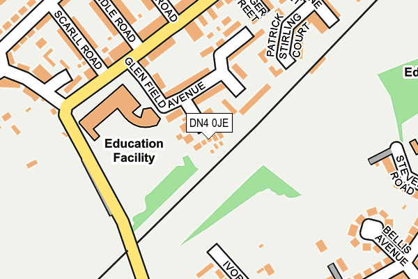 DN4 0JE map - OS OpenMap – Local (Ordnance Survey) DN4 0JE map - OS OpenMap – Local (Ordnance Survey)