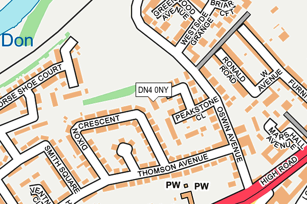 DN4 0NY map - OS OpenMap – Local (Ordnance Survey) DN4 0NY map - OS OpenMap – Local (Ordnance Survey)