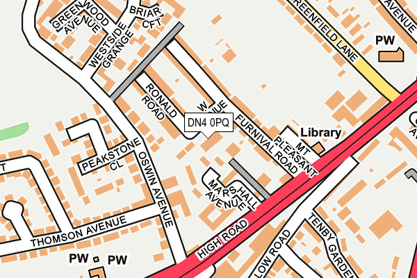 DN4 0PQ map - OS OpenMap – Local (Ordnance Survey) DN4 0PQ map - OS OpenMap – Local (Ordnance Survey)