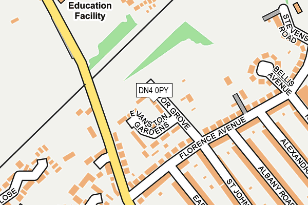 DN4 0PY map - OS OpenMap – Local (Ordnance Survey) DN4 0PY map - OS OpenMap – Local (Ordnance Survey)