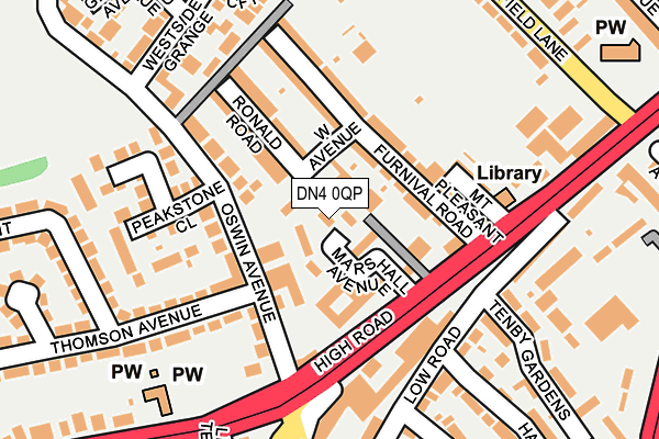 DN4 0QP map - OS OpenMap – Local (Ordnance Survey) DN4 0QP map - OS OpenMap – Local (Ordnance Survey)