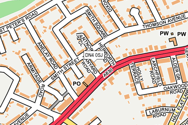 DN4 0SJ map - OS OpenMap – Local (Ordnance Survey) DN4 0SJ map - OS OpenMap – Local (Ordnance Survey)