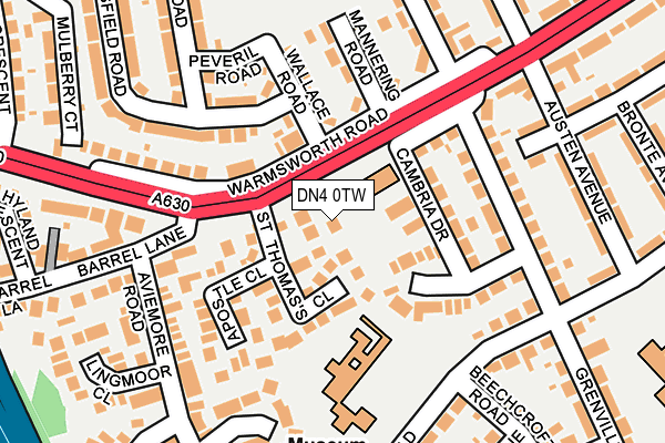 DN4 0TW map - OS OpenMap – Local (Ordnance Survey) DN4 0TW map - OS OpenMap – Local (Ordnance Survey)