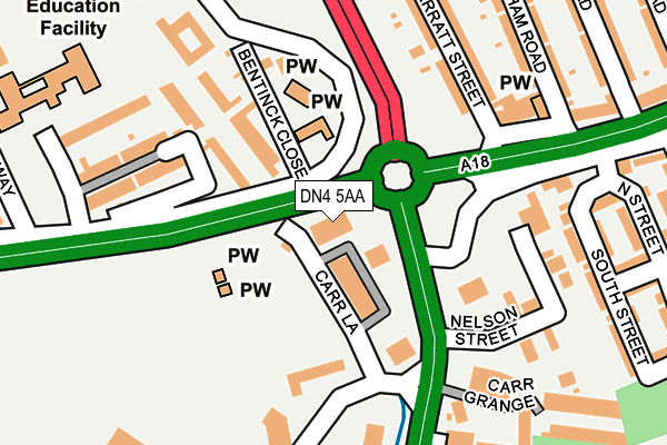 DN4 5AA map - OS OpenMap – Local (Ordnance Survey) DN4 5AA map - OS OpenMap – Local (Ordnance Survey)