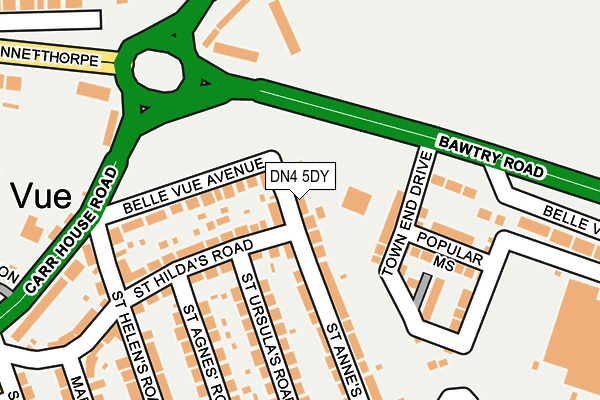 DN4 5DY map - OS OpenMap – Local (Ordnance Survey) DN4 5DY map - OS OpenMap – Local (Ordnance Survey)