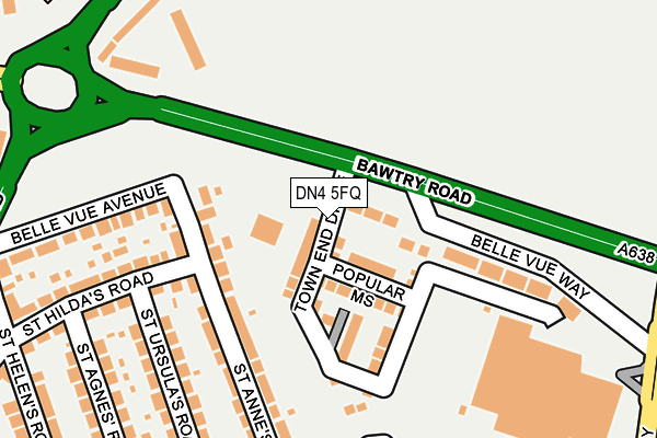 DN4 5FQ map - OS OpenMap – Local (Ordnance Survey) DN4 5FQ map - OS OpenMap – Local (Ordnance Survey)