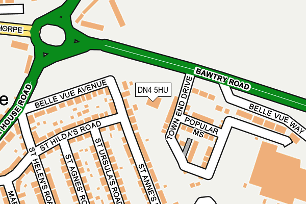 DN4 5HU map - OS OpenMap – Local (Ordnance Survey) DN4 5HU map - OS OpenMap – Local (Ordnance Survey)