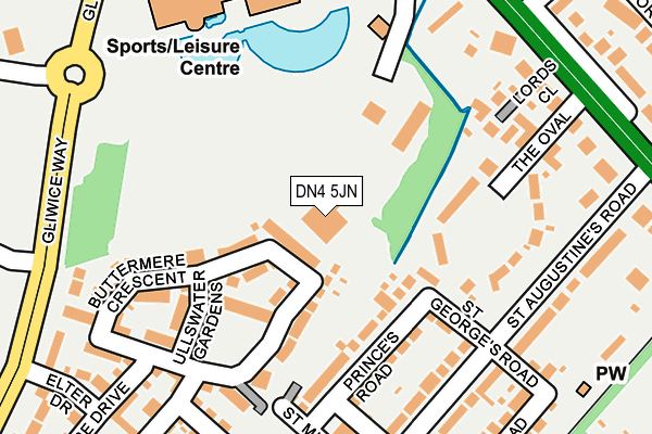 DN4 5JN map - OS OpenMap – Local (Ordnance Survey) DN4 5JN map - OS OpenMap – Local (Ordnance Survey)