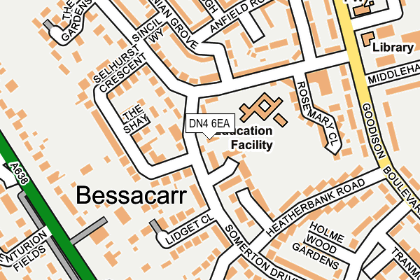 DN4 6EA map - OS OpenMap – Local (Ordnance Survey) DN4 6EA map - OS OpenMap – Local (Ordnance Survey)