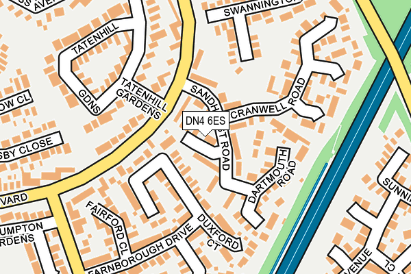 DN4 6ES map - OS OpenMap – Local (Ordnance Survey) DN4 6ES map - OS OpenMap – Local (Ordnance Survey)