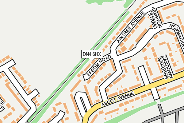 DN4 6HX map - OS OpenMap – Local (Ordnance Survey) DN4 6HX map - OS OpenMap – Local (Ordnance Survey)