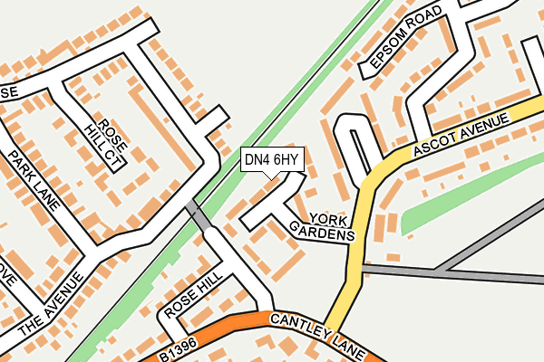 DN4 6HY map - OS OpenMap – Local (Ordnance Survey) DN4 6HY map - OS OpenMap – Local (Ordnance Survey)
