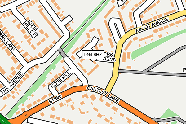 DN4 6HZ map - OS OpenMap – Local (Ordnance Survey) DN4 6HZ map - OS OpenMap – Local (Ordnance Survey)