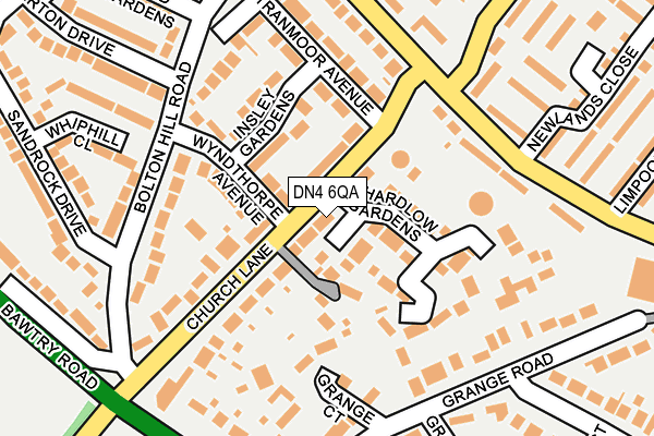 DN4 6QA map - OS OpenMap – Local (Ordnance Survey) DN4 6QA map - OS OpenMap – Local (Ordnance Survey)