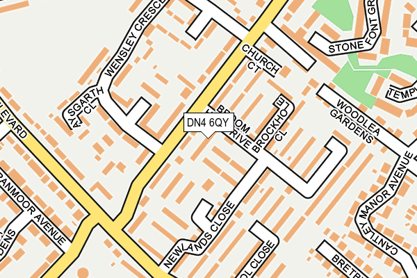 DN4 6QY map - OS OpenMap – Local (Ordnance Survey) DN4 6QY map - OS OpenMap – Local (Ordnance Survey)
