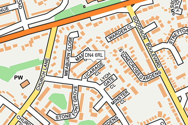 DN4 6RL map - OS OpenMap – Local (Ordnance Survey) DN4 6RL map - OS OpenMap – Local (Ordnance Survey)