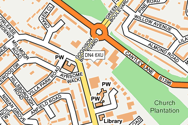 DN4 6XU map - OS OpenMap – Local (Ordnance Survey) DN4 6XU map - OS OpenMap – Local (Ordnance Survey)