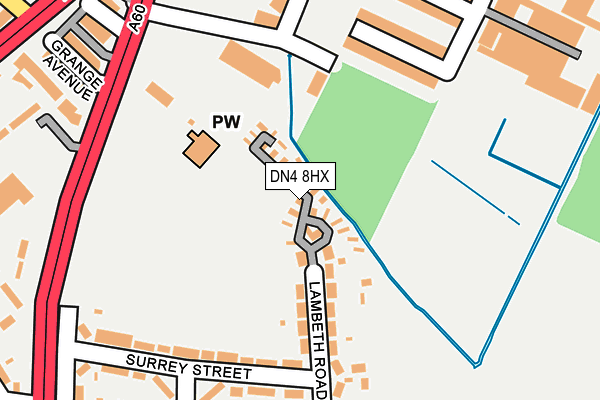 DN4 8HX map - OS OpenMap – Local (Ordnance Survey) DN4 8HX map - OS OpenMap – Local (Ordnance Survey)