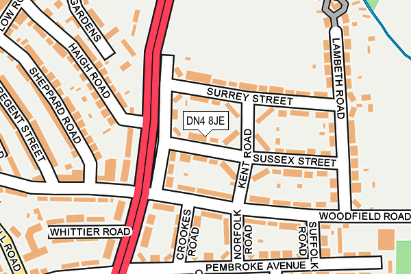DN4 8JE map - OS OpenMap – Local (Ordnance Survey) DN4 8JE map - OS OpenMap – Local (Ordnance Survey)