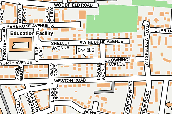 DN4 8LG map - OS OpenMap – Local (Ordnance Survey) DN4 8LG map - OS OpenMap – Local (Ordnance Survey)