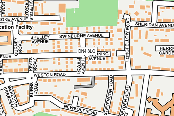 DN4 8LQ map - OS OpenMap – Local (Ordnance Survey) DN4 8LQ map - OS OpenMap – Local (Ordnance Survey)