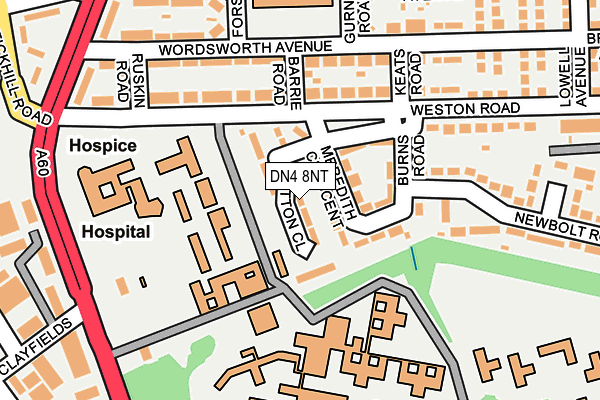 DN4 8NT map - OS OpenMap – Local (Ordnance Survey) DN4 8NT map - OS OpenMap – Local (Ordnance Survey)
