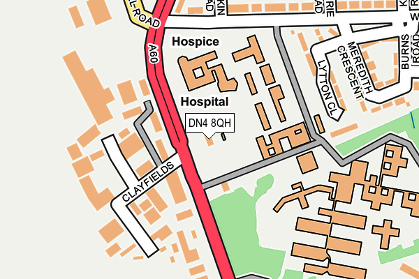 DN4 8QH map - OS OpenMap – Local (Ordnance Survey) DN4 8QH map - OS OpenMap – Local (Ordnance Survey)