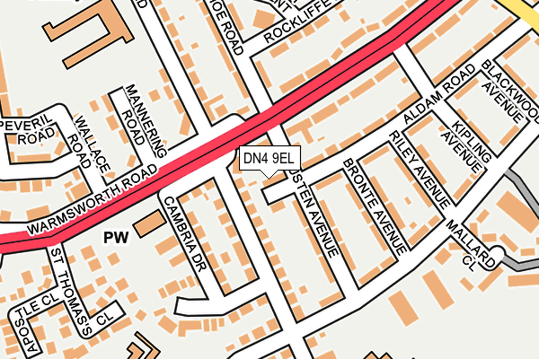DN4 9EL map - OS OpenMap – Local (Ordnance Survey) DN4 9EL map - OS OpenMap – Local (Ordnance Survey)