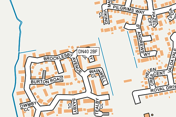 DN40 2BF map - OS OpenMap – Local (Ordnance Survey) DN40 2BF map - OS OpenMap – Local (Ordnance Survey)